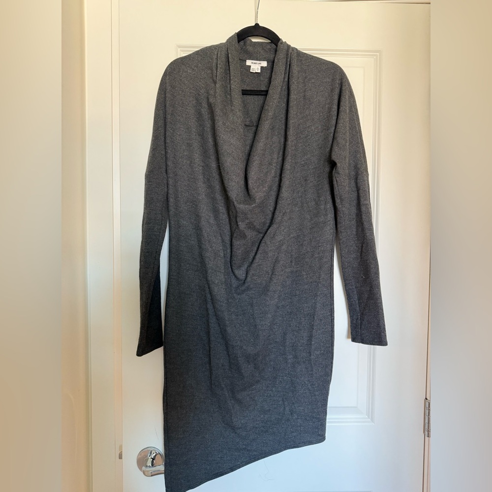 Helmut Lang Charcoal Cowl Neck Sweater